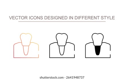 Incisor Tooth icon design with white background stock illustration