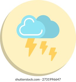 Icono de estilo de círculo plano de Clima inclinado