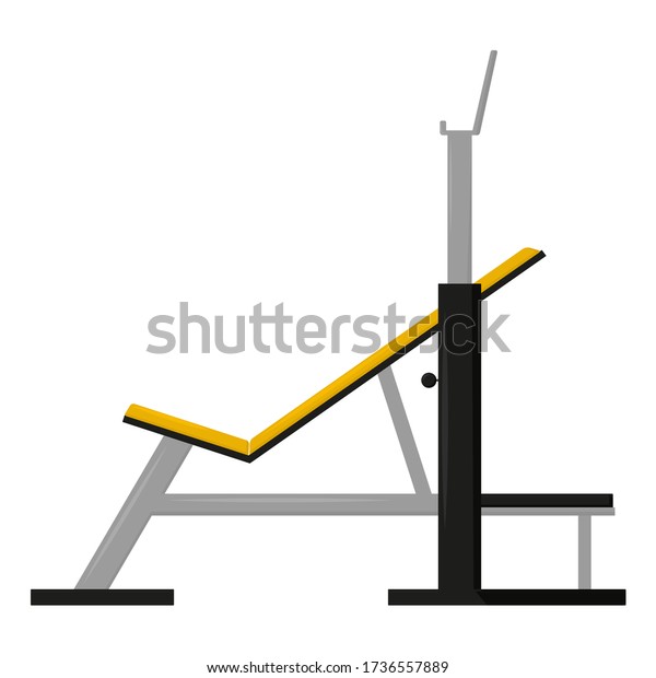 Incline Barbell Bench Press Exercise Pectoral Stock Vector (Royalty