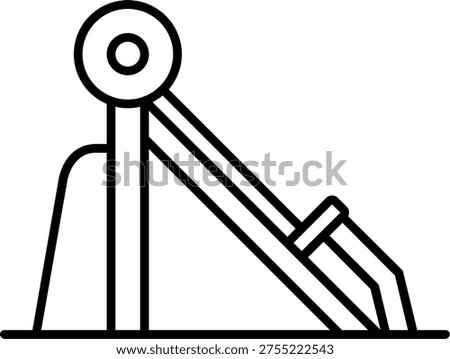 Incline Bench Illustration vector Icon Design