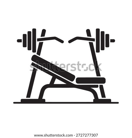 Incline bench press machine with dumbbells at the gym