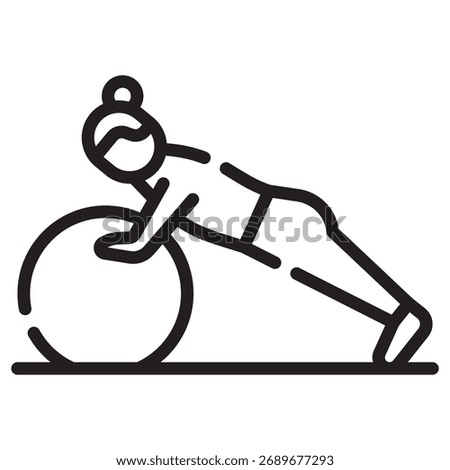 Incline Push Up Modern Vector Icon – Minimal Illustration Symbol Template for Web Mobile App UI Design