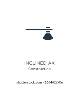 Inclined ax icon vector. Trendy flat inclined ax icon from construction collection isolated on white background. Vector illustration can be used for web and mobile graphic design, logo, eps10