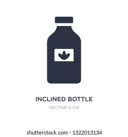 inclined bottle icon on white background. Simple element illustration from Beauty concept. inclined bottle sign icon symbol design.