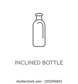 Inclined Bottle linear icon. Inclined Bottle concept stroke symbol design. Thin graphic elements vector illustration, outline pattern on a white background, eps 10.