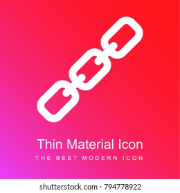 Inclined Chains red and pink gradient material white icon minimal design