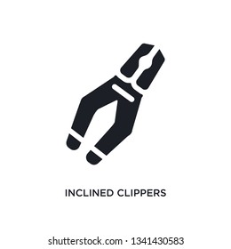 inclined clippers isolated icon. simple element illustration from construction concept icons. inclined clippers editable logo sign symbol design on white background. can be use for web and mobile