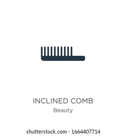 Inclined comb icon vector. Trendy flat inclined comb icon from beauty collection isolated on white background. Vector illustration can be used for web and mobile graphic design, logo, eps10