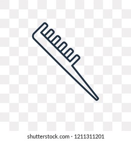 Inclined Comb vector outline icon isolated on transparent background, high quality linear Inclined Comb transparency concept can be used web and mobile