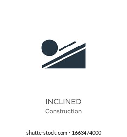 Inclined icon vector. Trendy flat inclined icon from construction collection isolated on white background. Vector illustration can be used for web and mobile graphic design, logo, eps10