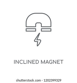 Inclined Magnet linear icon. Inclined Magnet concept stroke symbol design. Thin graphic elements vector illustration, outline pattern on a white background, eps 10.