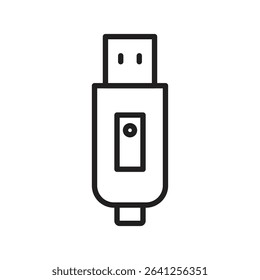Inclined pendrive icon outline set sign