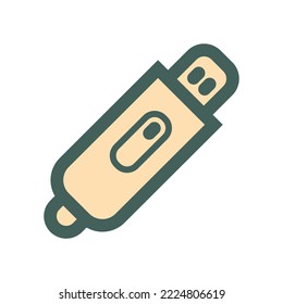 inclined pendrive icon, usb vector illustration.