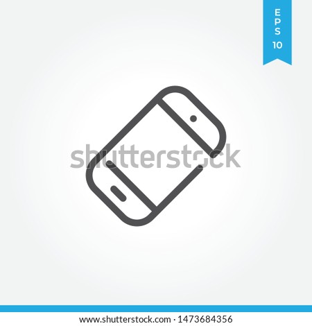 Inclined smartphone vector icon, simple sign for web site and mobile app.