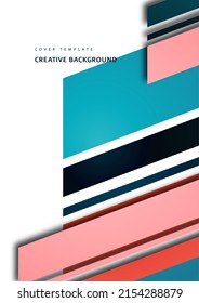 Inclined stripes and lines. Template for business presentations, app covers and website designs. Vector illustration