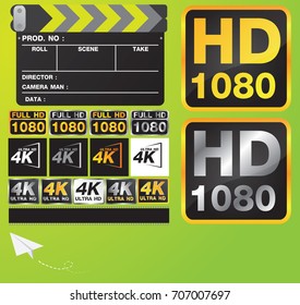 Include icons related to TV movie in vector format.