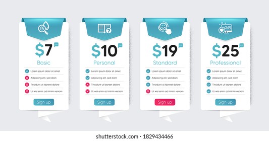 Icono incluido como análisis de agua, Ayuda, signos de sonrisa. Plantilla de tabla de precios, plan de negocio. Conjunto de iconos de tecnología. Iconos llenos de corazón. Bacterias de Aqua, Documentación, Realimentación Positiva. Vector
