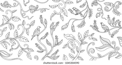 Included in this pack is illustration of New Zealand Birds on Floral Background.