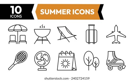 It includes all icons of summer