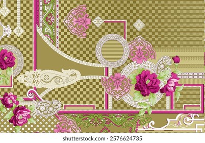  Includes elegant paisley shapes, curved lines, or lace-inspired detailing for a touch of sophistication.