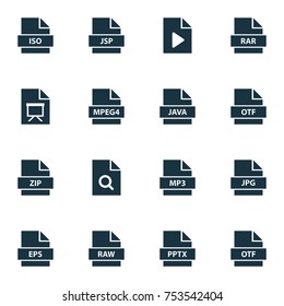 Includes Icons Such As Presentation, Organize, Otf And Other.  Types Icons Set. 