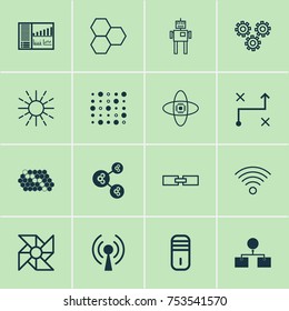Includes Icons Such As Solution, Related Information, Laptop Ventilator And Other.  Learning Icons Set. 