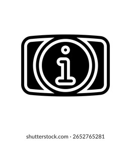 inclui vetor de ícone de glifo de vídeo de instrução. inclui sinal de vídeo de instrução. ilustração de símbolo isolado