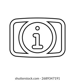 includes instruction video line icon vector. includes instruction video sign. isolated contour symbol black illustration