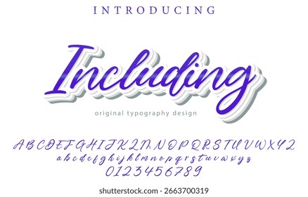 Pincel con estilo pintado con letras mayúsculas del Vector, alfabeto, tipografía