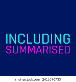 Including Summarised Vector Design Illustration