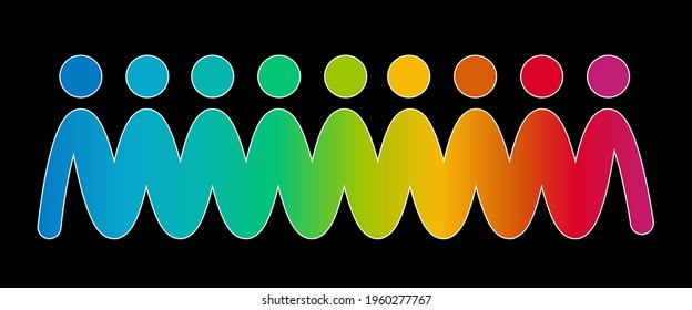 Inclusion and diversity infographic vector set, multi color represent inclusion and diversity social	