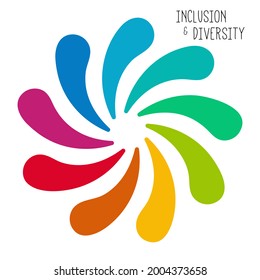 Inclusion And Diversity Infographic Vector Set, People Vector Logo For Website
