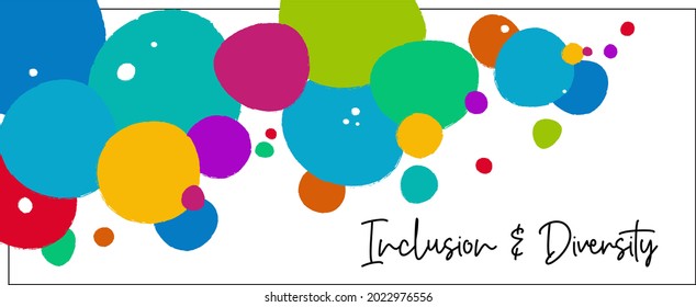 Inclusion And Diversity Infographic Vector Set, Bubbles Vector Logo For Website	