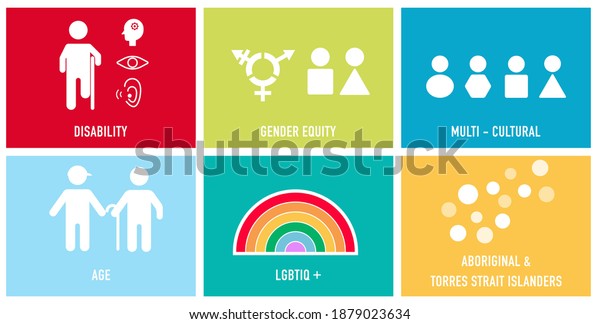 Inclusion Diversity Infographic Vector Set Stock Vector Royalty Free 1879023634 