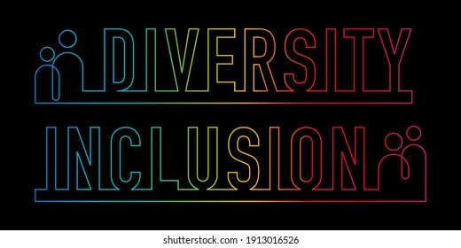 Inclusion And Diversity Infographic Vector Sign Set