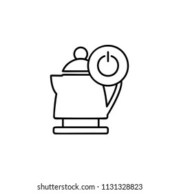 the inclusion of an electric kettle icon. Element of automation icon for mobile concept and web apps. Thin line the inclusion of an electric kettle icon can be used for web