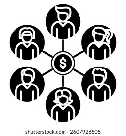 Inclusion icon Black Filled style.