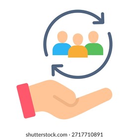 Ilustración vectorial de diseño plano de icono de inclusión