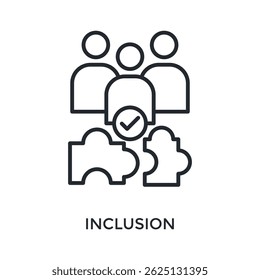 Inclusion Icon Outline Style. Vector Illustration For Graphic Design