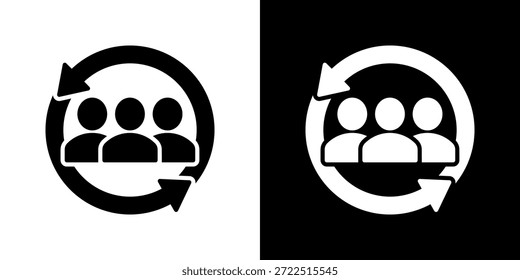 Inklusionssymbolsatz. Clean Line Design mit hellen und dunklen Versionen für vielseitige Nutzung