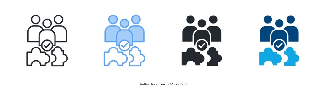 Inclusion Icon Set Multiple Style. Design In Outline, Blue, Glyph, Dual Tone