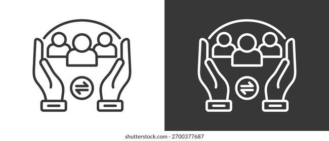 Conjunto De Iconos De Inclusión Colección De Vector Aislada En Blanco Y Negro