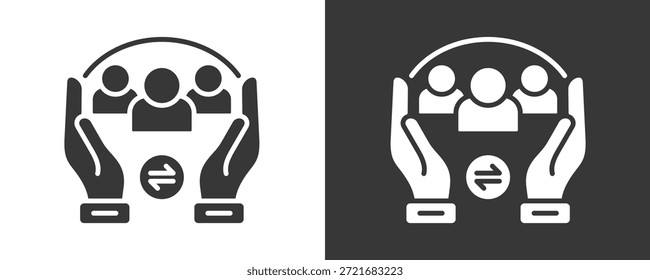 Conjunto De Iconos De Inclusión Colección De Vector Aislada En Blanco Y Negro