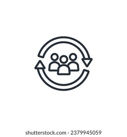 inclusion icon icon. vector.Editable stroke.linear style sign for use web design,logo.Symbol illustration.