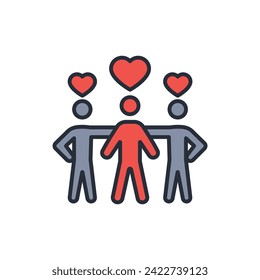 inclusion icon. vector.Editable stroke.linear style sign for use web design,logo.Symbol illustration.