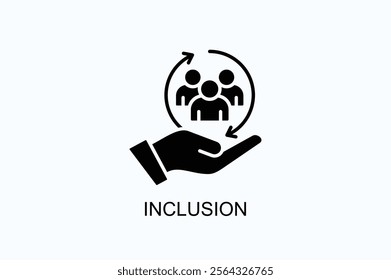 Inclusion Isolated Vector, Icon Or Logo Sign Symbol Illustration