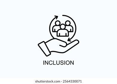 Inclusion Isolated Vector, Icon Or Logo Sign Symbol Illustration