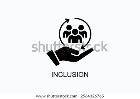 Inclusion Isolated Vector, Icon Or Logo Sign Symbol Illustration