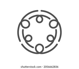 Inclusion line icon. Equity culture sign. Gender diversity symbol. Quality design element. Line style inclusion icon. Editable stroke. Vector
