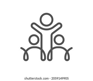 Inclusion Line Icon. Equity Culture Sign. Gender Diversity Symbol. Quality Design Element. Line Style Inclusion Icon. Editable Stroke. Vector